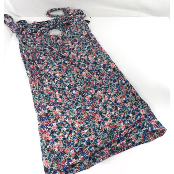 Women's Cut Out Tie Rib Scattered Floral Dress XXL 20 NWT - Picture 4 of 7